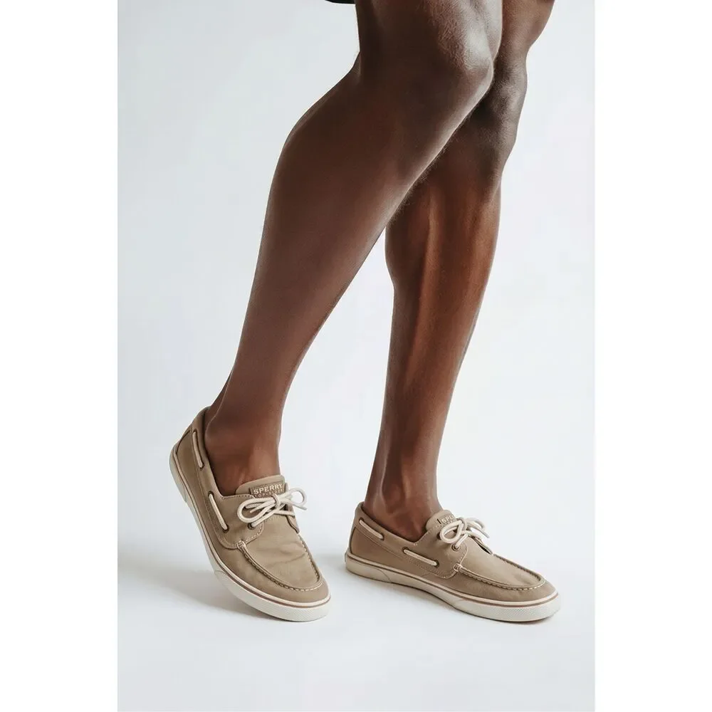 Sperry Top-Sider canvas tan loafers size 4.5